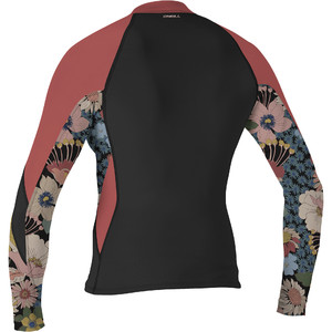 2022 O'Neill Womens Bahia 1/0.5mm Zipped Wetsuit Jacket 4933 - Black / Twiggy / Tea Rose